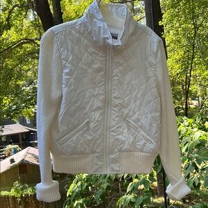 Women's White Quilted Jacket